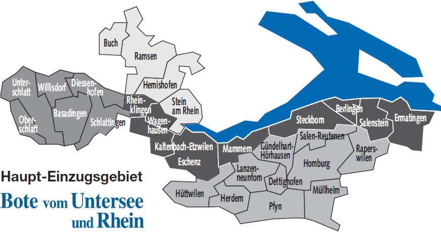 Einzugsgebiet Bote vom Untersee und Rhein